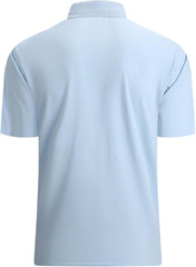 Alex Vando Mens Cotton Polo Shirts V-Neck Short Sleeve Casual Shirts for Men