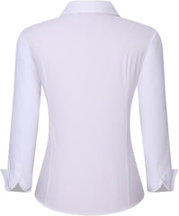 Alex Vando Womens Button Down Shirt Wrinkle Free Casual Long Sleeve Work Blouse Tops