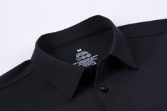 Alex Vando Mens Knitted Dress Shirts 8-Way Stretch Easy Care Solid Short Sleeve Shirt for Men