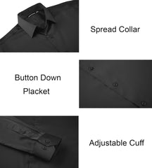 Alex Vando Mens Luxury Satin Dress Shirt Long Sleeve Silk Shiny Sateen Party Shirt