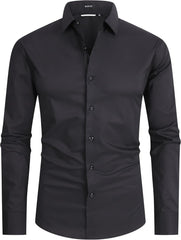 Alex Vando Mens Dress Shirt Easy Care Slim Fit Long Sleeve Cotton Stretch Button Down Shirt