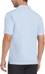 Alex Vando Mens Cotton Polo Shirts V-Neck Short Sleeve Casual Shirts for Men