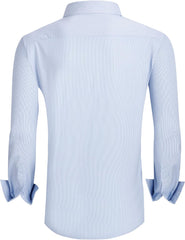 Alex Vando Mens Bamboo Dress Shirts Wrinkle Free Regular Fit Stretch Button Down Shirt