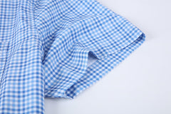 Alex Vando Mens Button Down Shirts Wrinkle Free 4-Way Stretch Short Sleeve Business Casual Shirt