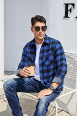 Alex Vando Mens Button Down Shirts Regular Fit Long Sleeve Casual Plaid Flannel Shirt