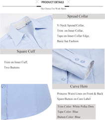 Alex Vando Womens Button Down Shirt Wrinkle Free Casual Long Sleeve Work Blouse Tops