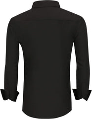 Alex Vando Mens Bamboo Dress Shirts Wrinkle Free Regular Fit Stretch Button Down Shirt