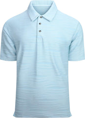 Alex Vando Mens Jacquard Kint Polo Shirts Short Sleeve Vintage Regular Fit Texture Knitted Polo Shirts with Collar