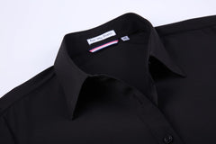 Alex Vando Womens Dress Shirts Wrinkle Free Regular Fit Long Sleeve Stretch Work Shirt