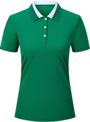Alex Vando Women's Golf Shirts Moisture Wicking Lightweight Athletic Sports Polo Shirt