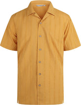 Alex Vando Mens Dress Shirts 4-Way Stretch Wrinkle Free Regular Fit Short Sleeve Men Button Down Shirt