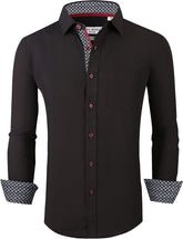 Alex Vando Mens Dress Shirt Wrinkle Free Regular Fit 4-Way Stretch Button Down Shirts