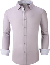 Alex Vando Mens Dress Shirts Regular Fit Long Sleeve Stretch Business Dress Shirts for Men