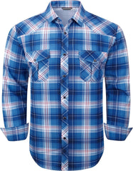 Alex Vando Mens Western Shirts Long Sleeve Casual Cowboy Shirts for Men