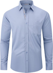 Alex Vando Mens Oxford Shirts Wrinkle Free Quick-Dry Casual Button Down Shirt