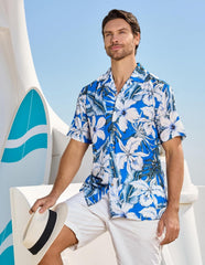 Alex Vando Mens Hawaiian Shirts Short Sleeve Summer Aloha Hawaii Shirts