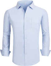 Alex Vando Mens Bamboo Dress Shirts Wrinkle Free Regular Fit Stretch Button Down Shirt