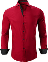 Alex Vando Sleeve Stretch Business Dress Shirts for Men
