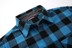 Alex Vando Men's Casual Plaid Flannel Shirt