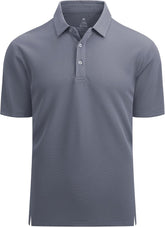 Alex Vando Mens Bubble Jacquard Polo Shirt Super Stretch Short Sleeve Polo Shirts for Men