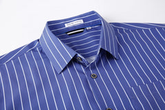 Alex Vando Mens Button Down Shirts Wrinkle Free 4-Way Stretch Print Business Casual Shirt