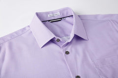 Alex Vando Mens Button Down Shirts Wrinkle Free 4-Way Stretch Print Business Casual Shirt