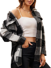 Alex Vando Womens Flannel Shirt Regular Long Sleeve Button Down Flannel Shirts for Women