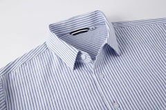 Alex Vando Mens Seersucker Dress Shirts Striped Business Casual Cotton Shirts for Men