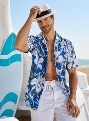 Alex Vando Mens Hawaiian Shirts Short Sleeve Summer Aloha Hawaii Shirts