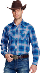 Alex Vando Mens Western Shirts Long Sleeve Casual Cowboy Shirts for Men