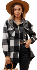 Alex Vando Womens Flannel Shirt Regular Long Sleeve Button Down Flannel Shirts for Women