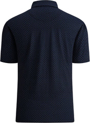 Alex Vando Mens Golf Shirt Moisture Wicking Quick-Dry Print Performance Polo Shirts for Men