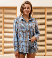 Alex Vando Womens Flannel Shirt Regular Long Sleeve Button Down Flannel Shirts for Women