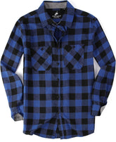 Alex Vando Mens Button Down Shirts Regular Fit Long Sleeve Casual Plaid Flannel Shirt