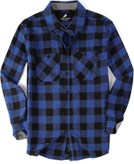 Alex Vando Mens Button Down Shirts Regular Fit Long Sleeve Casual Plaid Flannel Shirt
