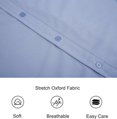 Alex Vando Mens Oxford Shirts Wrinkle Free Quick-Dry Casual Button Down Shirt
