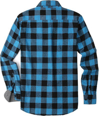 Alex Vando Men's Casual Plaid Flannel Shirt