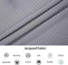 Alex Vando Mens Bubble Jacquard Polo Shirt Super Stretch Short Sleeve Polo Shirts for Men