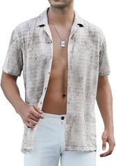 Alex Vando Mens Hawaiian Shirts Short Sleeve Summer Aloha Hawaii Shirts