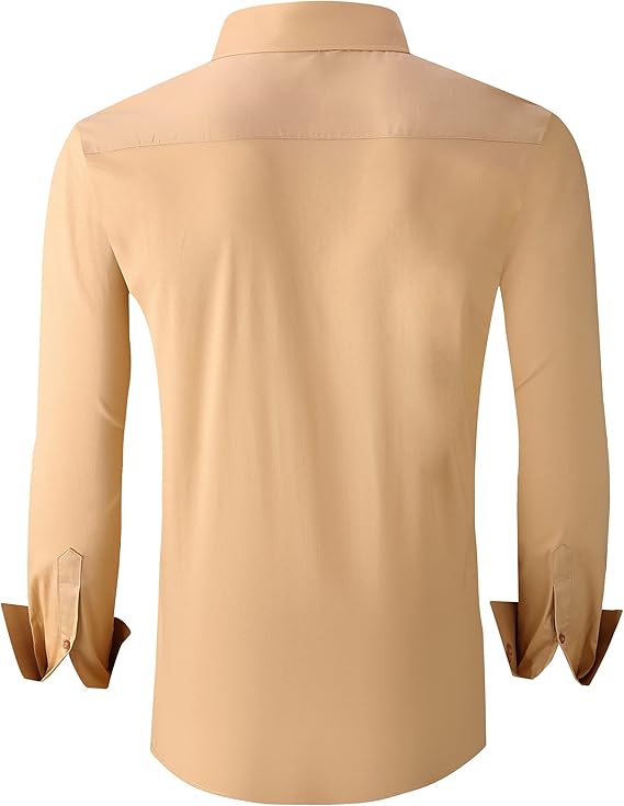 Alex Vando Mens Dress Shirts Regular Fit Long Sleeve Stretch Business Dress Shirts for Men