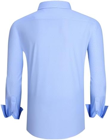 Alex Vando Mens Printed Dress Shirts Long Sleeve Regular Fit Button Down Shirt