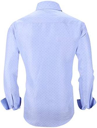 Alex Vando Mens Printed Dress Shirts Long Sleeve Regular Fit Button Down Shirt