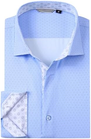 Alex Vando Mens Printed Dress Shirts Long Sleeve Regular Fit Button Down Shirt