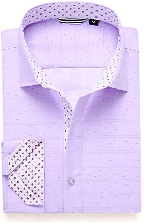 Alex Vando Mens Printed Dress Shirts Long Sleeve Regular Fit Button Down Shirt