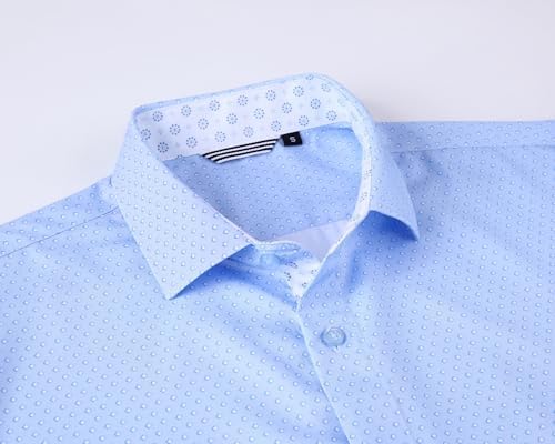 Alex Vando Mens Printed Dress Shirts Long Sleeve Regular Fit Button Down Shirt