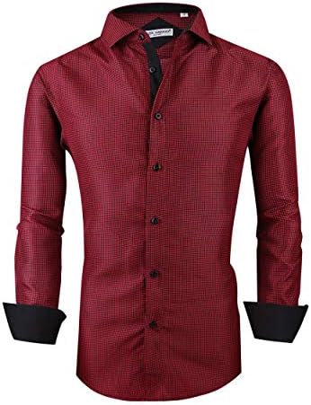 Alex Vando Mens Printed Dress Shirts Long Sleeve Regular Fit Button Down Shirt