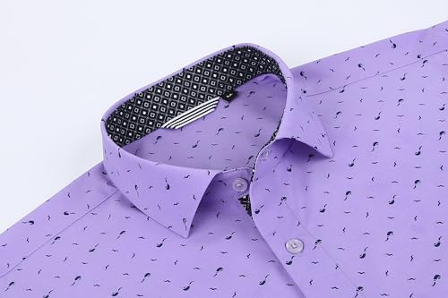 Alex Vando Mens Printed Dress Shirts Long Sleeve Regular Fit Button Down Shirt