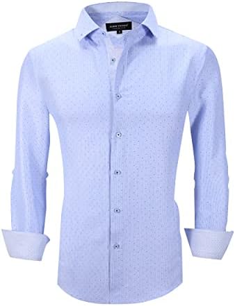 Alex Vando Mens Printed Dress Shirts Long Sleeve Regular Fit Button Down Shirt