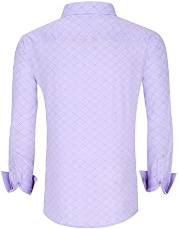 Alex Vando Mens Printed Dress Shirts Long Sleeve Regular Fit Button Down Shirt