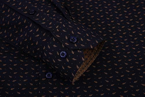 Alex Vando Mens Printed Dress Shirts Long Sleeve Regular Fit Button Down Shirt